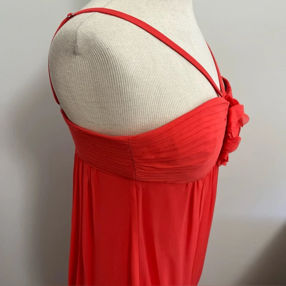 BCBGMaxAzria Silk Chiffon Halter Maxi Dress - Picture 4 of 8